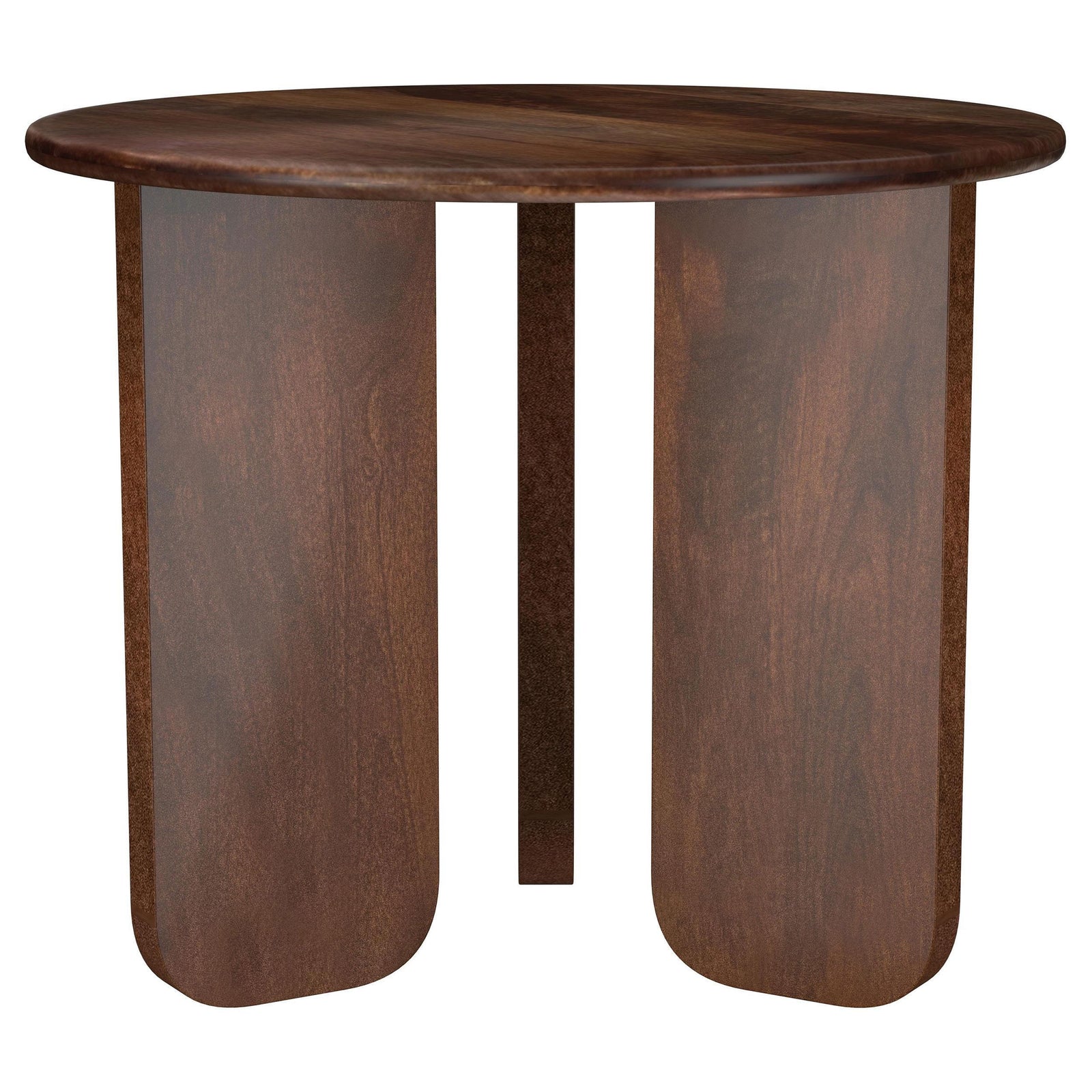 Dale Round Solid Mango Wood Side End Table Brown 721997 - Ella Furniture