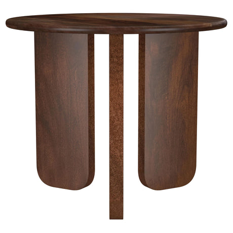 Dale Round Solid Mango Wood Side End Table Brown 721997 - Ella Furniture