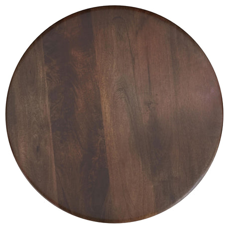 Dale Round Solid Mango Wood Side End Table Brown 721997 - Ella Furniture