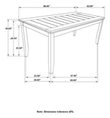 Dalila Cappuccino Rectangular Dining Room Set - Ella Furniture