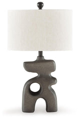 Danacy Distressed Black 2-Piece Table Lamp Set - Ella Furniture