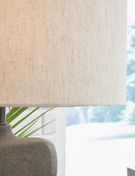 Danacy Distressed Black Table Lamp - Ella Furniture