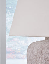 Danry Distressed Cream 2-Piece Table Lamp Set - Ella Furniture