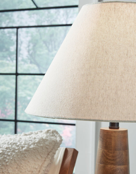 Danset Brown 2-Piece Table Lamp Set - Ella Furniture