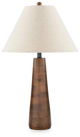 Danset Brown 2-Piece Table Lamp Set - Ella Furniture