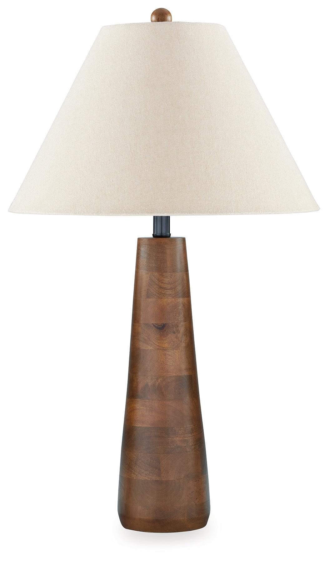 Danset Brown 2-Piece Table Lamp Set - Ella Furniture