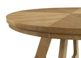 Danvers Round 54-inch Wood Dining Table Brown Oak 109150 - Ella Furniture