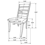 Danvers Wood Dining Side Chair Brown Oak (Set of 2) 109152 - Ella Furniture