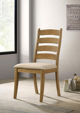 Danvers Wood Dining Side Chair Brown Oak (Set of 2) 109152 - Ella Furniture