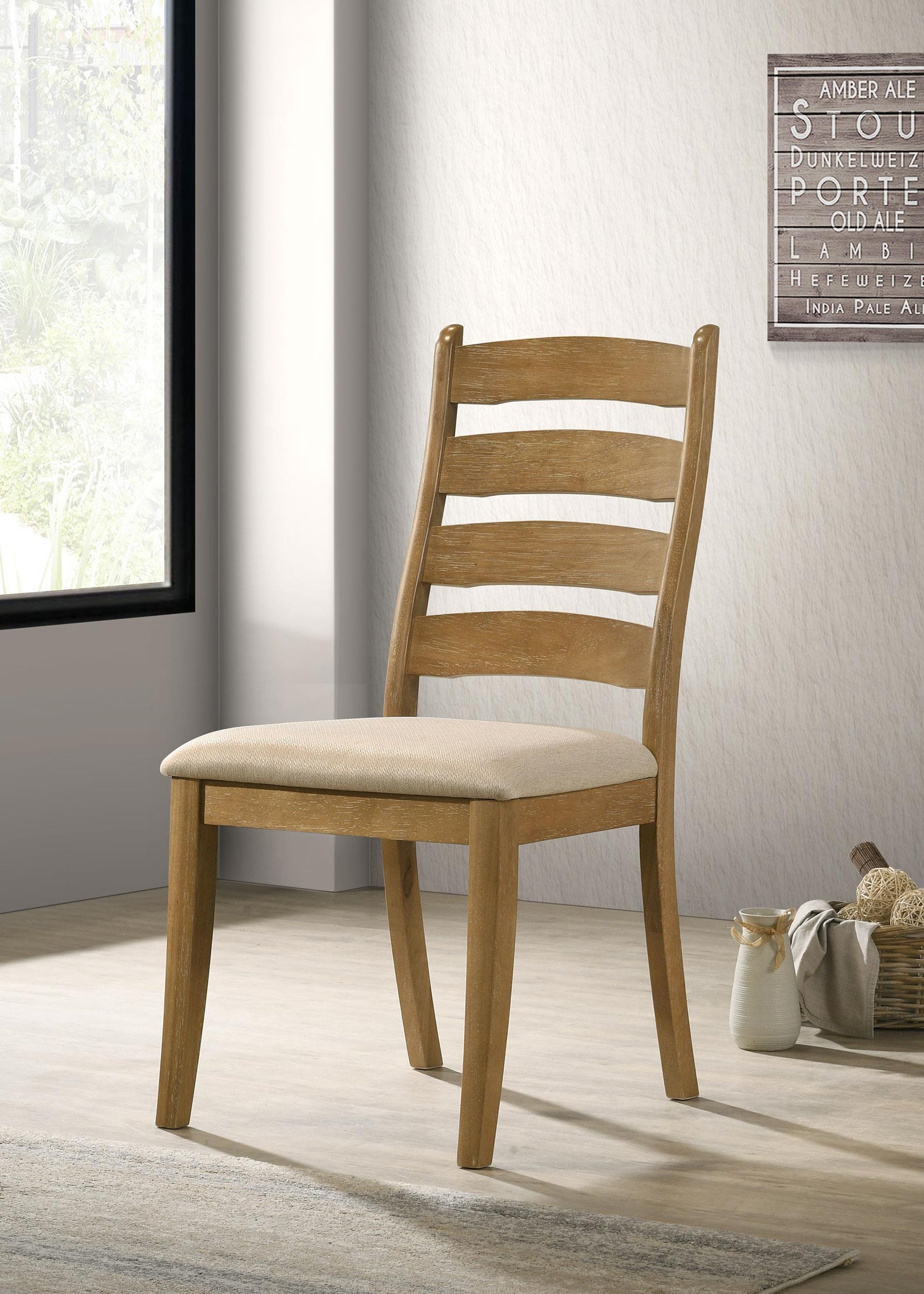 Danvers Wood Dining Side Chair Brown Oak (Set of 2) 109152 - Ella Furniture