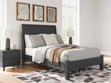Danziar Black Full Panel Bed from Ella Furniture