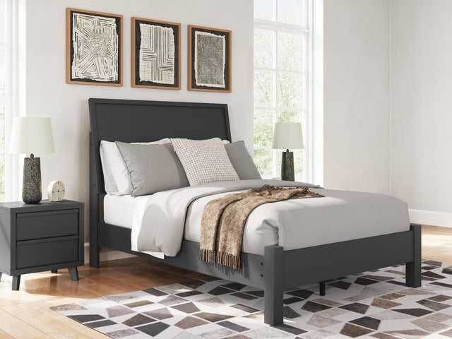 Danziar Black Full Panel Bed from Ella Furniture