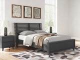 Danziar Black Full Slat Panel Bed from Ella Furniture