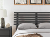 Danziar Black Full Slat Panel Bed detail view
