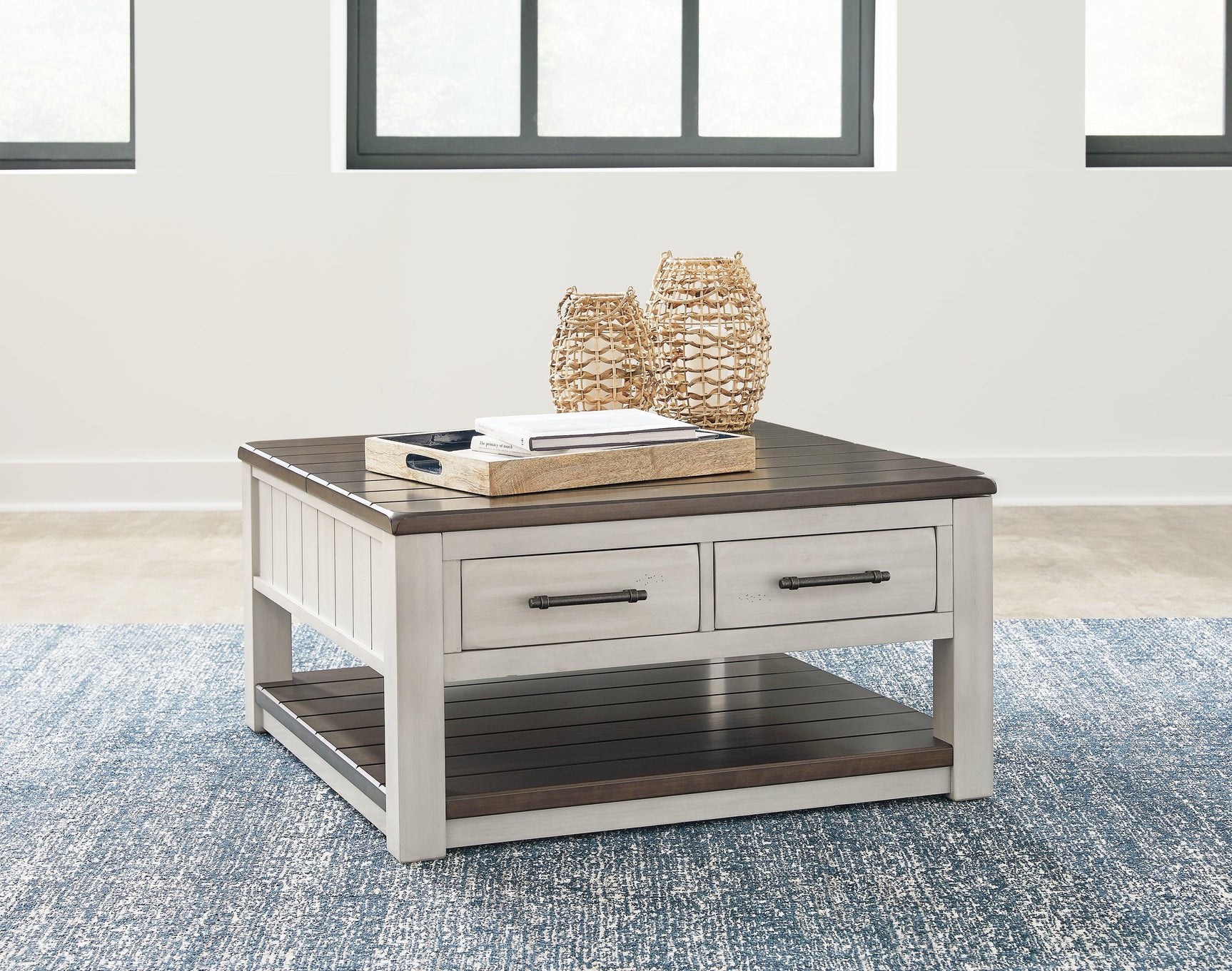 Darborn Gray/brown Coffee Table With 1 End Table - Ella Furniture