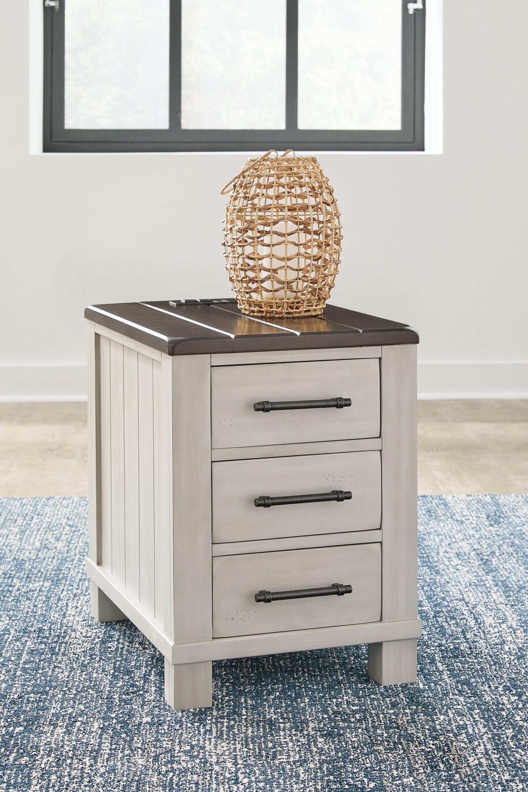 Darborn Gray/brown Coffee Table With 2 End Tables - Ella Furniture