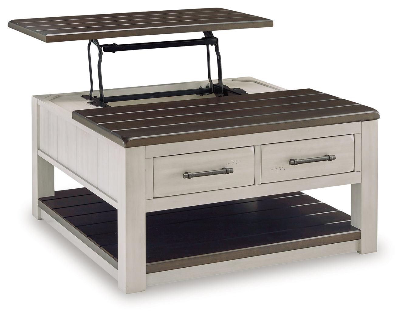 Darborn Gray/brown Coffee Table With 2 End Tables - Ella Furniture