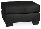 Darcy Black Chair And Ottoman - Ella Furniture