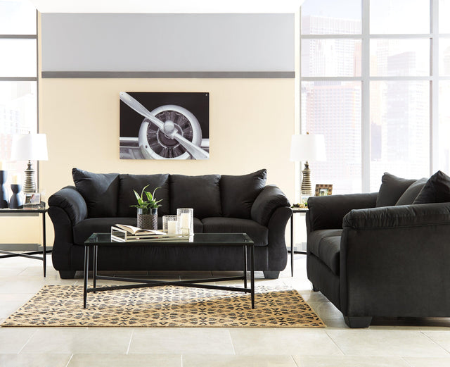 Darcy Black Sofa And Loveseat - Ella Furniture
