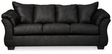 Darcy Black Sofa, Loveseat And Recliner - Ella Furniture