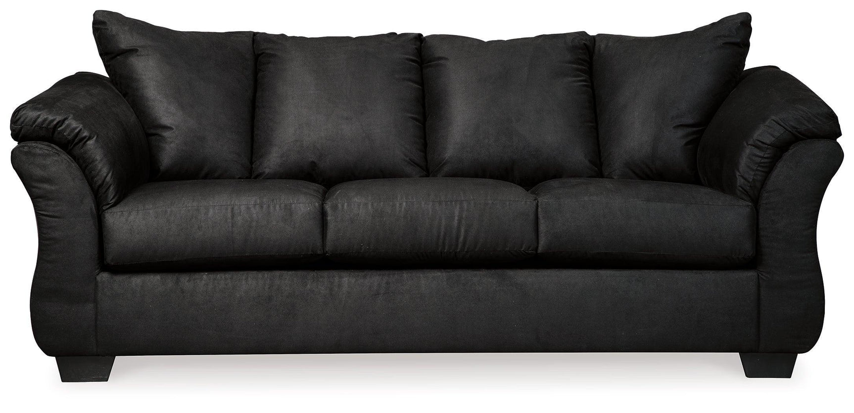 Darcy Black Sofa, Loveseat And Recliner - Ella Furniture
