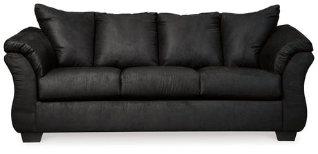 Darcy Black Sofa, Loveseat And Recliner - Ella Furniture