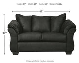 Darcy Black Sofa, Loveseat And Recliner - Ella Furniture