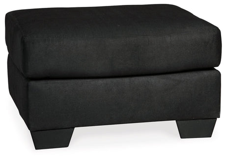 Darcy Black Sofa, Loveseat, Chair And Ottoman - Ella Furniture