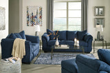 Darcy Blue Sofa, Loveseat, Chair And Ottoman - Ella Furniture