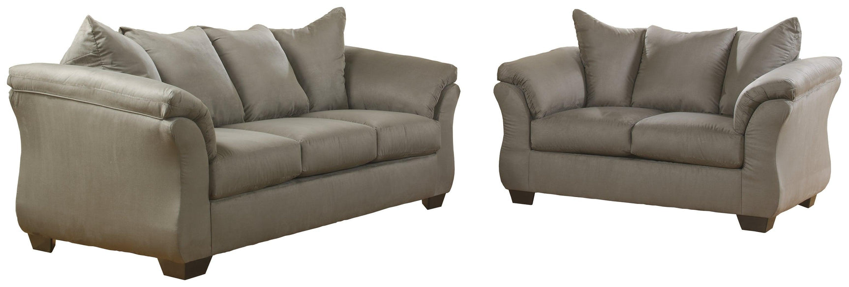 Darcy Cobblestone Sofa And Loveseat - Ella Furniture