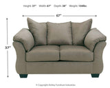 Darcy Cobblestone Sofa, Loveseat, Chair And Ottoman - Ella Furniture