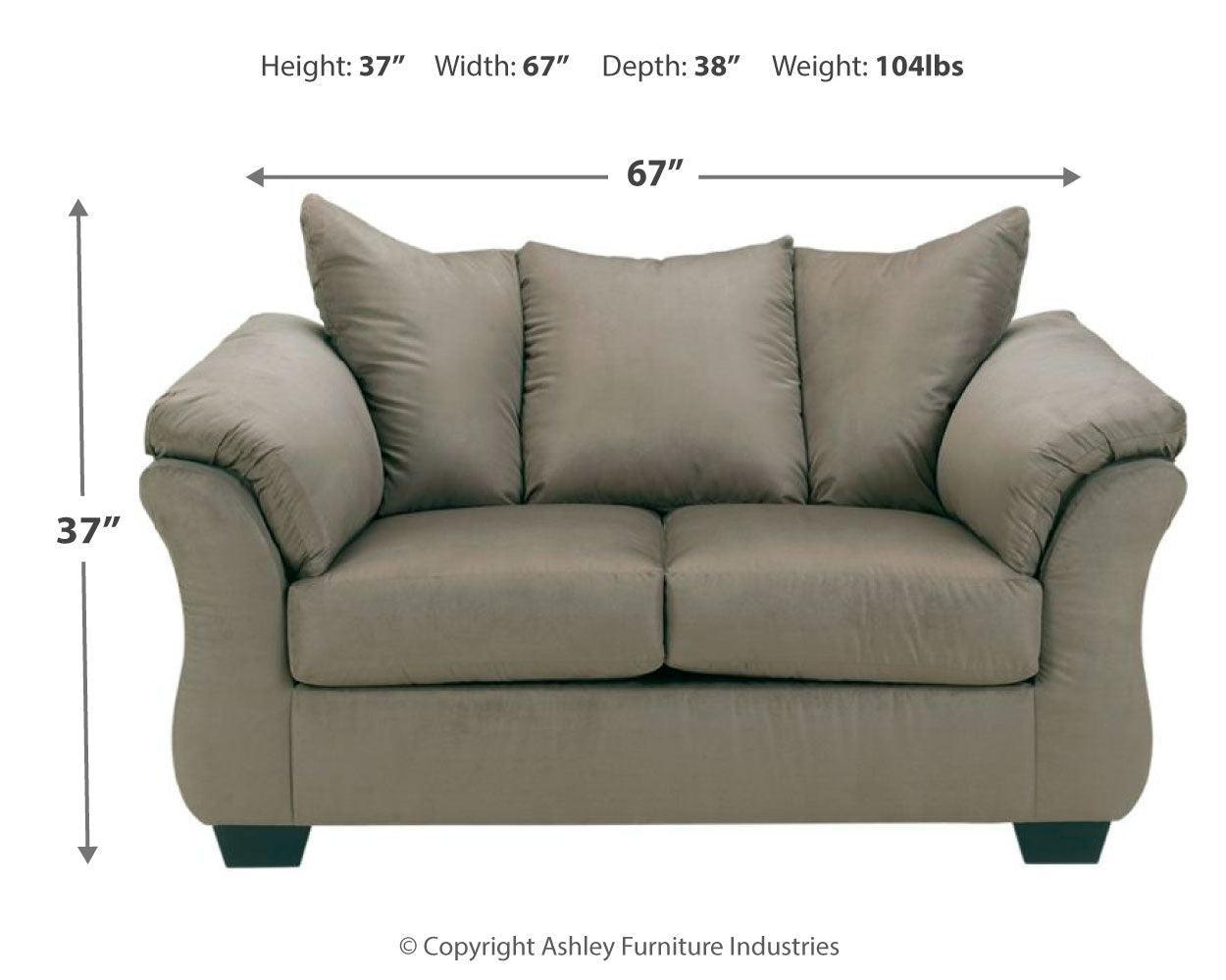 Darcy Cobblestone Sofa, Loveseat, Chair And Ottoman - Ella Furniture