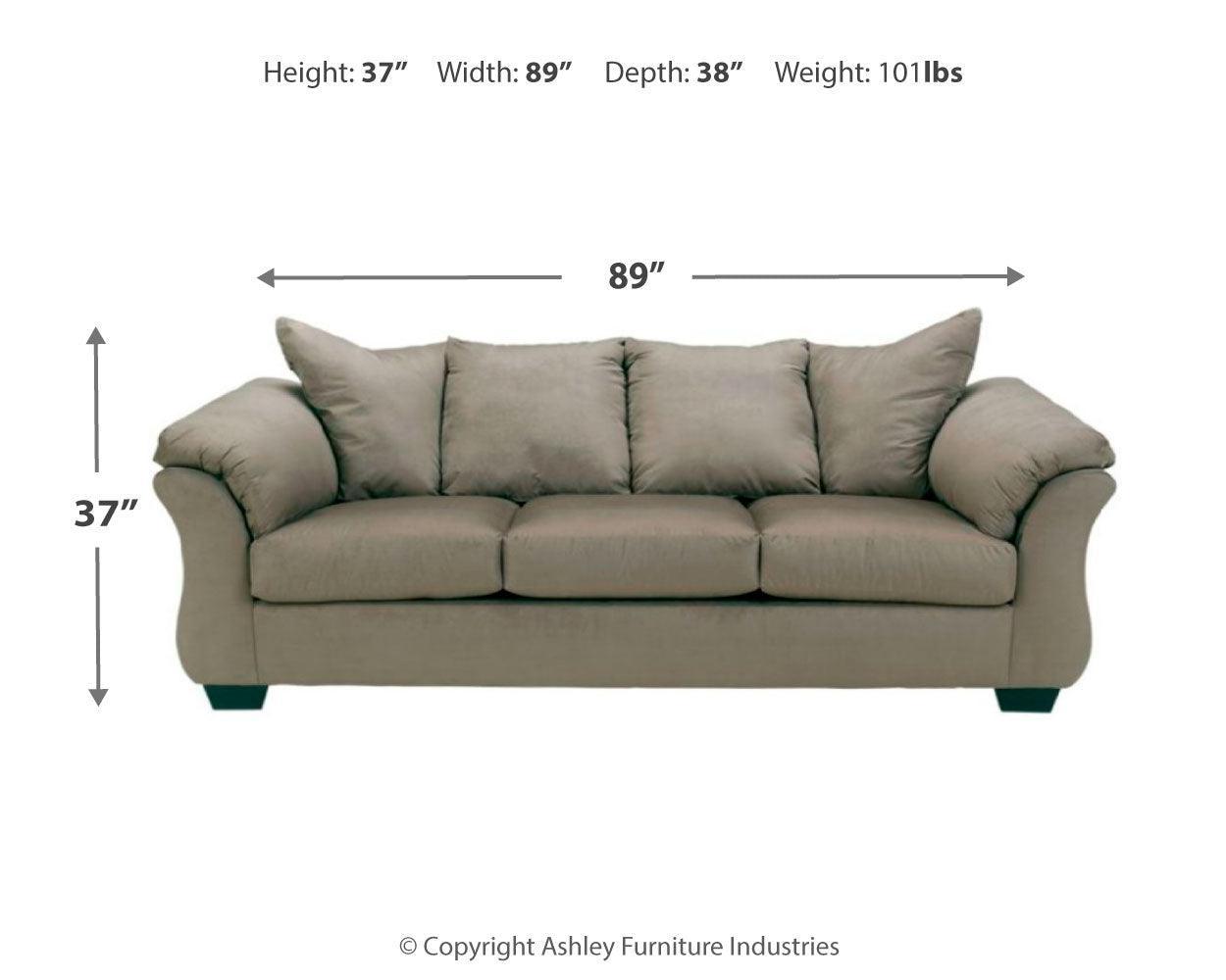 Darcy Cobblestone Sofa, Loveseat, Chair And Ottoman - Ella Furniture