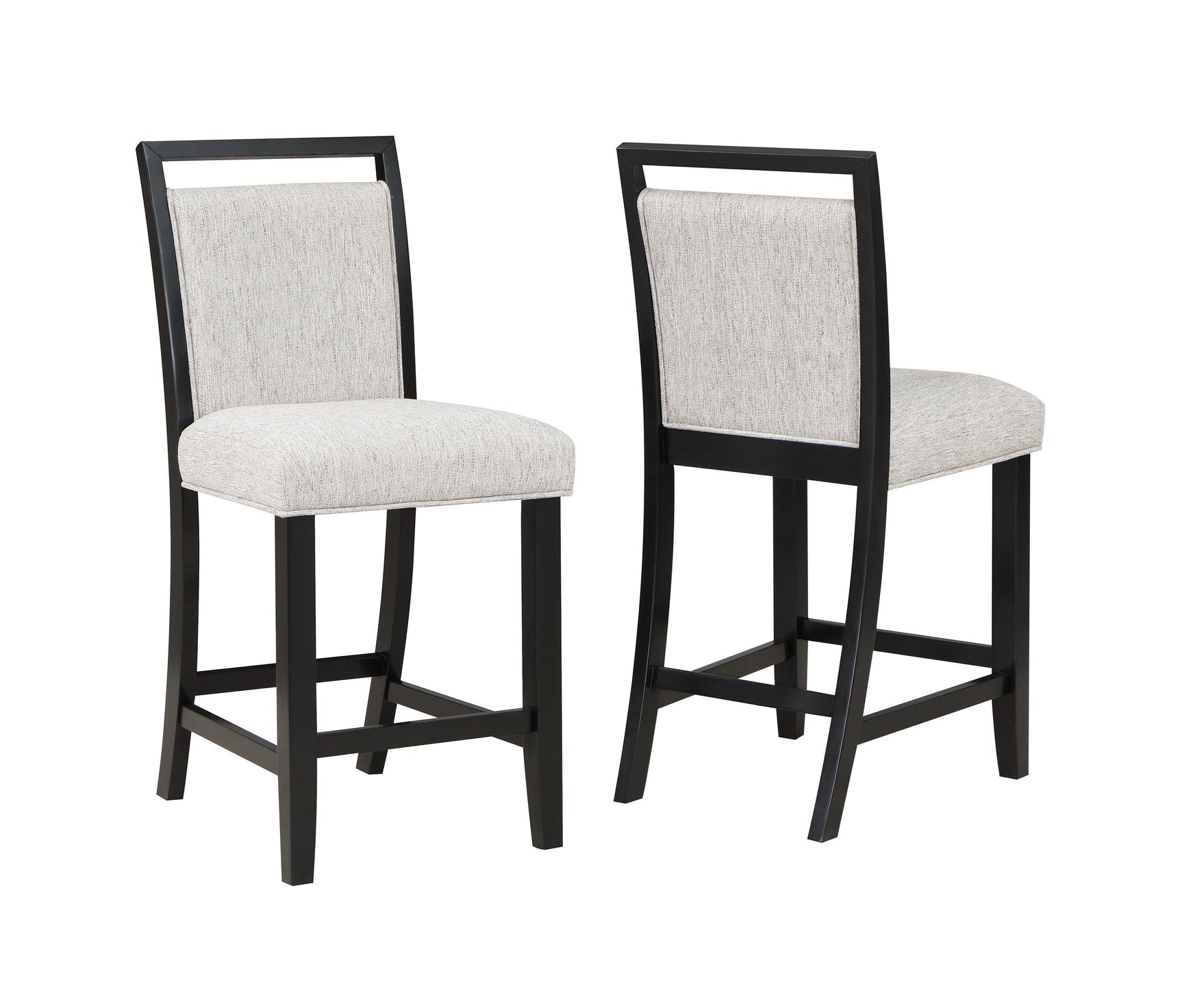 Dary Brown/White Solid Wood And Veneers Fabric Upholstered Counter Height Dining Room Set - Ella Furniture