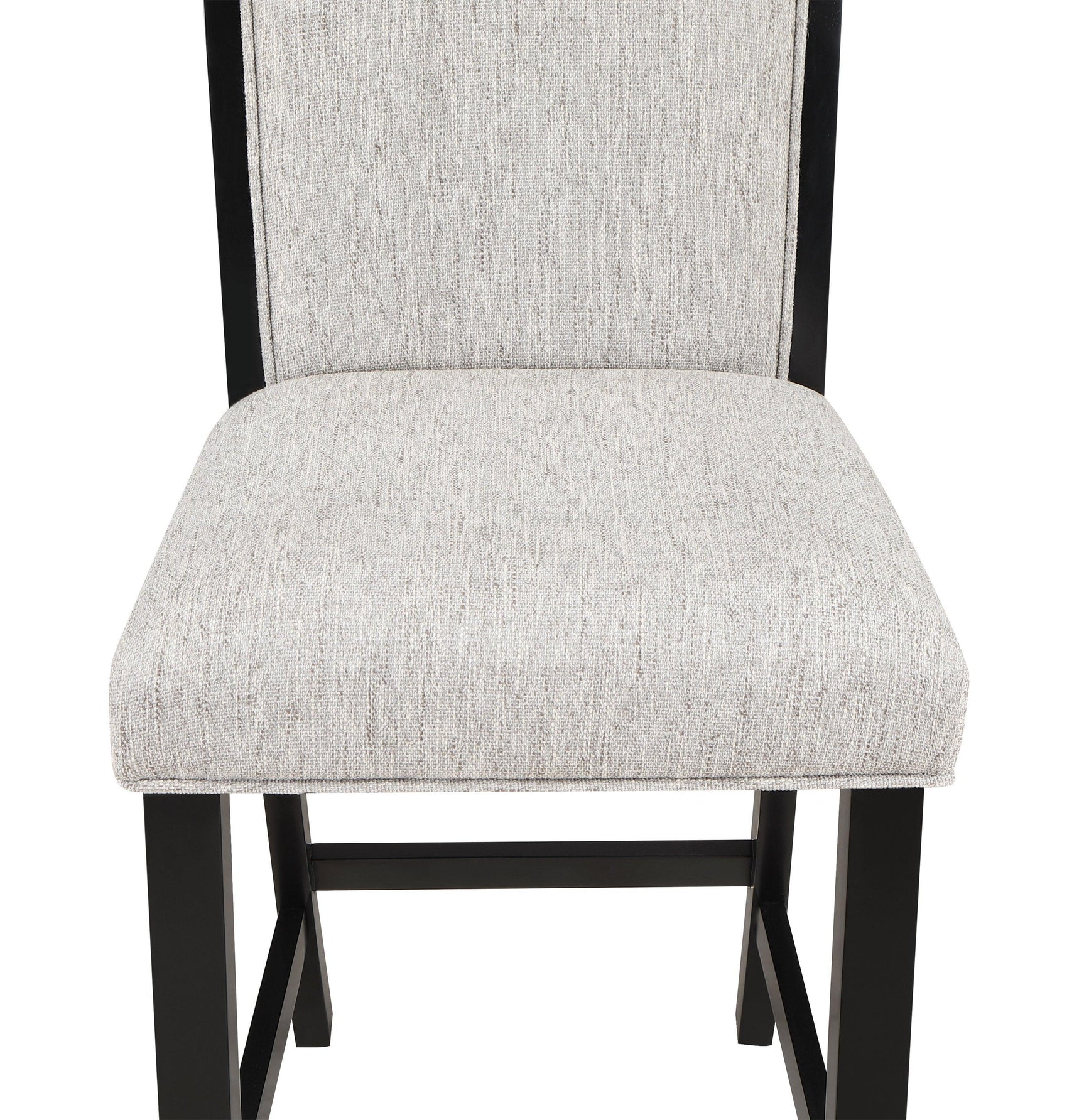 Dary Brown/White Solid Wood And Veneers Fabric Upholstered Counter Height Dining Room Set - Ella Furniture