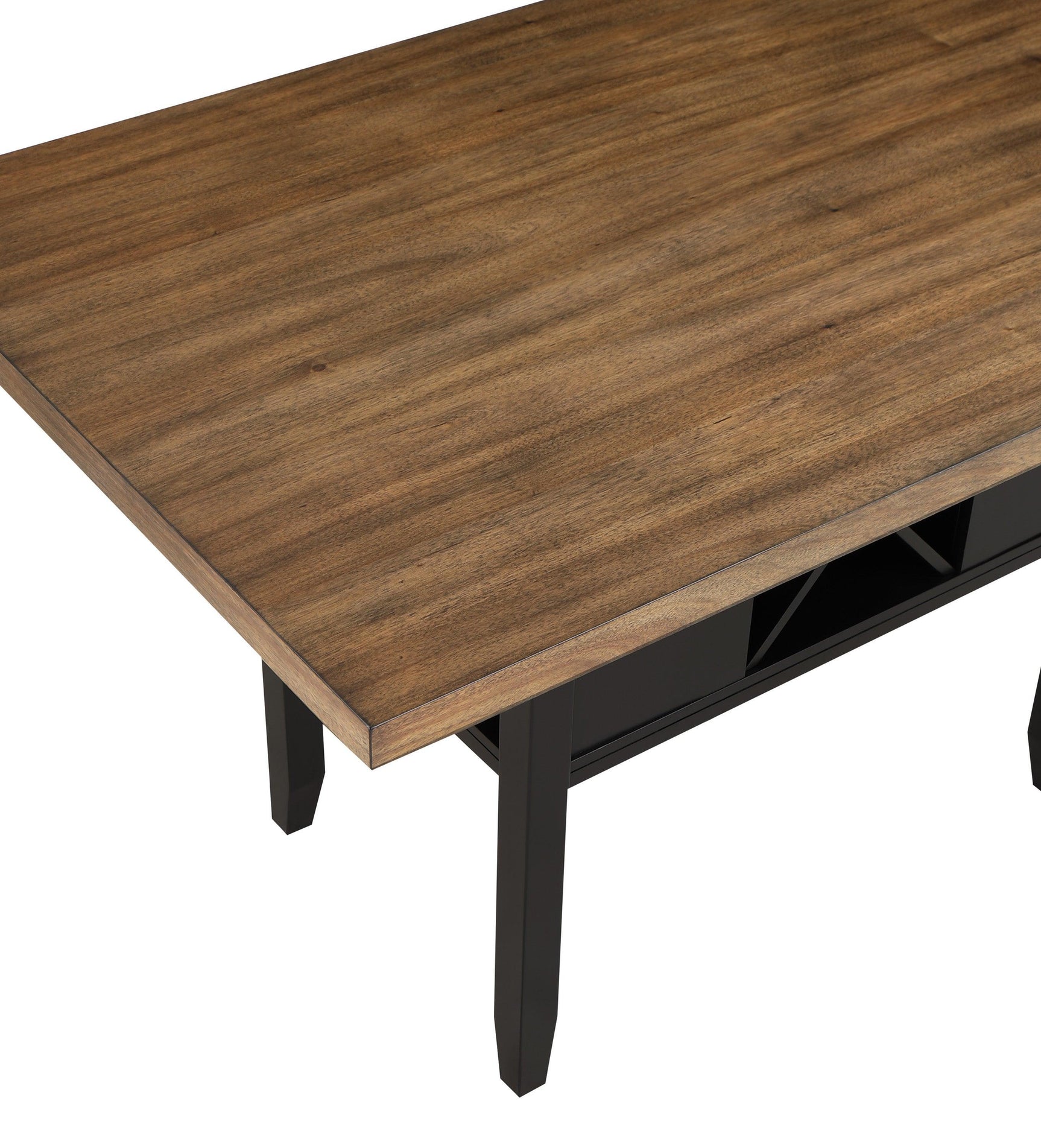 Dary Brown/White Solid Wood And Veneers Fabric Upholstered Counter Height Dining Room Set - Ella Furniture
