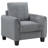 Davis Davis Upholstered Rolled Arm Accent Chair Grey 509636 - Ella Furniture
