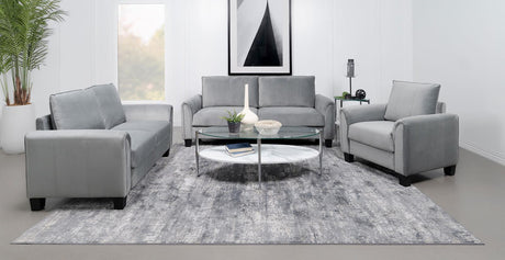 Davis Davis Upholstered Rolled Arm Accent Chair Grey 509636 - Ella Furniture