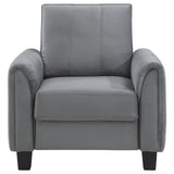 Davis Davis Upholstered Rolled Arm Accent Chair Grey 509636 - Ella Furniture