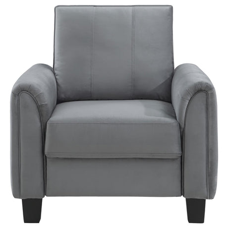 Davis Davis Upholstered Rolled Arm Accent Chair Grey 509636 - Ella Furniture