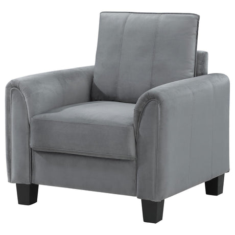Davis Davis Upholstered Rolled Arm Accent Chair Grey 509636 - Ella Furniture