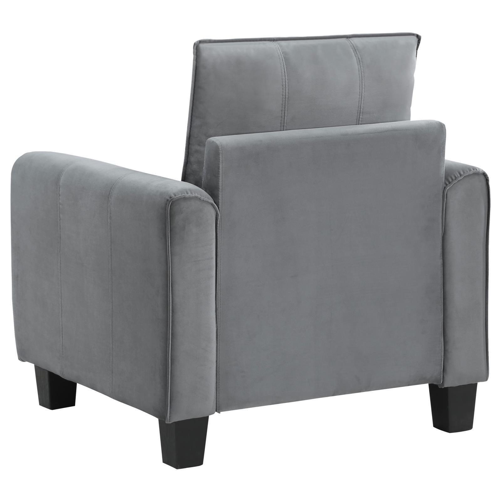 Davis Davis Upholstered Rolled Arm Accent Chair Grey 509636 - Ella Furniture