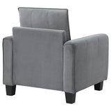 Davis Davis Upholstered Rolled Arm Accent Chair Grey 509636 - Ella Furniture
