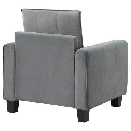 Davis Davis Upholstered Rolled Arm Accent Chair Grey 509636 - Ella Furniture