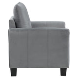 Davis Davis Upholstered Rolled Arm Accent Chair Grey 509636 - Ella Furniture