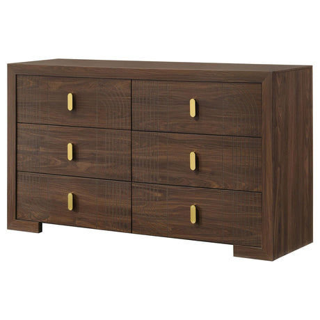 Etienne Walnut 6-Drawer Bedroom Dresser — product image 4