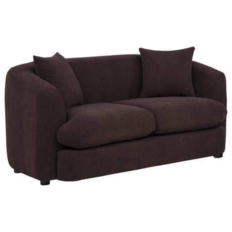 Delroy 2-Piece Stationary Sofa Set in Aubergine Polyester — product image 4