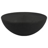 Macedo 3-Piece Transitional Round Rattan Coffee and End Table Set Black — product image 5