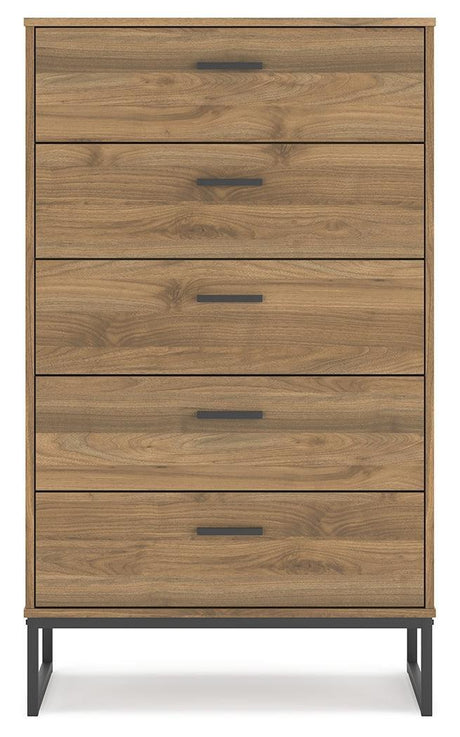 Deanlow Honey Chest of Drawers - Ella Furniture