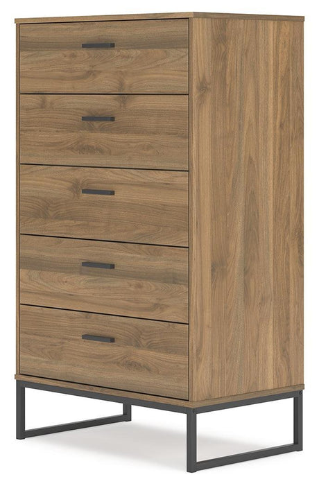 Deanlow Honey Chest of Drawers - Ella Furniture